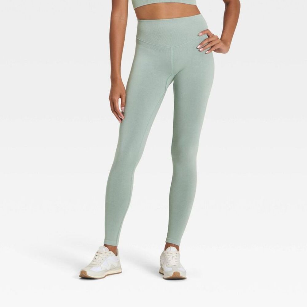 Women's Modal Seamless High-Rise Leggings - All In Motion Green XL
